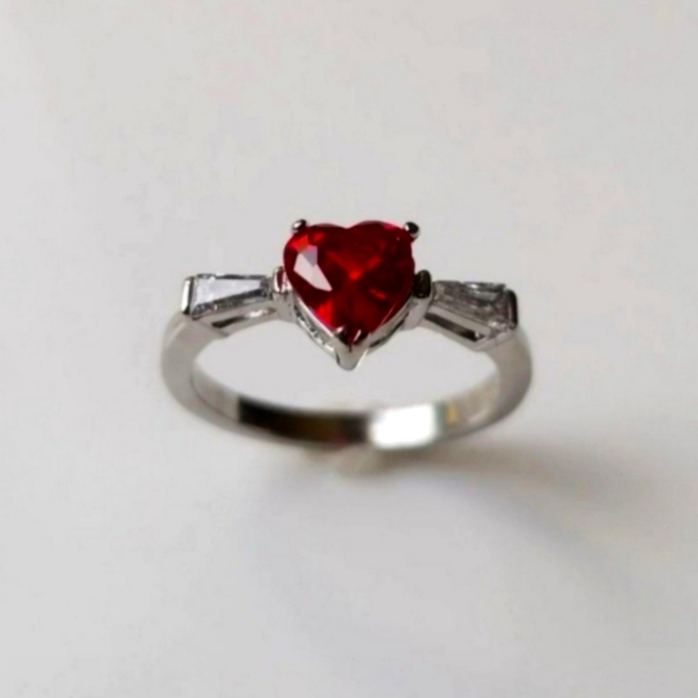 Red Ruby Promise Ring